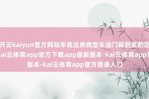 开云kaiyun官方网站毕竟这类微型车油门踩到底酌定100km/h-kai云体育app官方下载app最新版本-kai云体育app官方登录入口